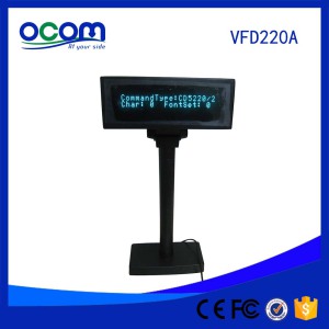 Factory Price Electronic 2 Lines VFD Display Pole Adjustable Customer Display for Supermarket POS Sy